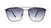KNIGHT HORSE KN S10164 KN-S-10164 Matte-Black Large Square Full Rim UV Power Sunglasses