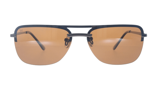 KNIGHT HORSE KN S10087 KN-S-10087 Brown Large Aviator Full Rim UVSunglassesPS