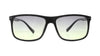 KNIGHT HORSE KN S10177 KN-S-10177 Black Large Rectangle Full Rim UV Sunglasses