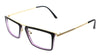 Martin Snow MS A10500 Purple Rectangle Medium Full Rim Eyeglasses