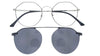 TAG Hills CLIP-ON TG A10571 Black Round Medium Full Rim Eyeglasses