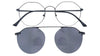 TAG Hills CLIP-ON TG A10573 Matte-Black Round Medium Full Rim Eyeglasses