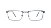 Martin Snow MS A10114 Blue Rectangle Medium Full Rim Eyeglasses