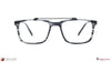 Stark Wood SW A10286 Stripped Rectangle Full Rim Eyeglasses