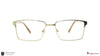 Stark Wood SW A10292 Gold Rectangle Full Rim Eyeglasses
