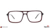 TAG Hills TG A10021 Maroon Aviator Full Rim Eyeglasses