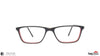TAG Hills TG A10047 Matte-Black Rectangle Full Rim Eyeglasses