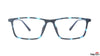 TAG Hills TG A10761 23306 Pattern Rectangle Large Full Rim Eyeglasses