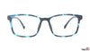TAG Hills ZERO POWER BLUE SAFE DIGITAL PROTECTION TG A10888 Royal Navy Pattern Rectangle Medium Full Rim Eyeglasses