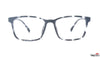 TAG Hills ZERO POWER BLUE SAFE DIGITAL PROTECTION TG A10891 Royal Navy Pattern Rectangle Medium Full Rim Eyeglasses