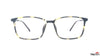 TAG Hills ZERO POWER BLUE SAFE DIGITAL PROTECTION TG A10932 Royal Navy Pattern Rectangle Medium Full Rim Eyeglasses