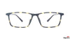 TAG Hills ZERO POWER BLUE SAFE DIGITAL PROTECTION TG A10979 Royal Navy Pattern Rectangle Large Full Rim Eyeglasses
