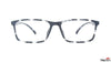 TAG Hills ZERO POWER BLUE SAFE DIGITAL PROTECTION TG A11011 Royal Navy Pattern Rectangle Large Full Rim Eyeglasses