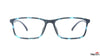 TAG Hills ZERO POWER BLUE SAFE DIGITAL PROTECTION TG A11017 Royal Navy Pattern Rectangle Large Full Rim Eyeglasses