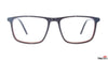TAG Hills TG A11086 Royal Navy Brown Rectangle Medium Full Rim Eyeglasses