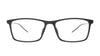 TAG Hills TG A11159 Royal Navy Knight Horse Matte-Black Rectangle Medium Full Rim EyeglassesLFI