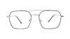 TAG Hills TG A11328 Silver Square Medium Full Rim Eyeglasses