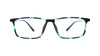 TAG Hills TG A11423 Royal Navy Pattern Rectangle Medium Full Rim Eyeglasses